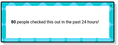Example page views popup